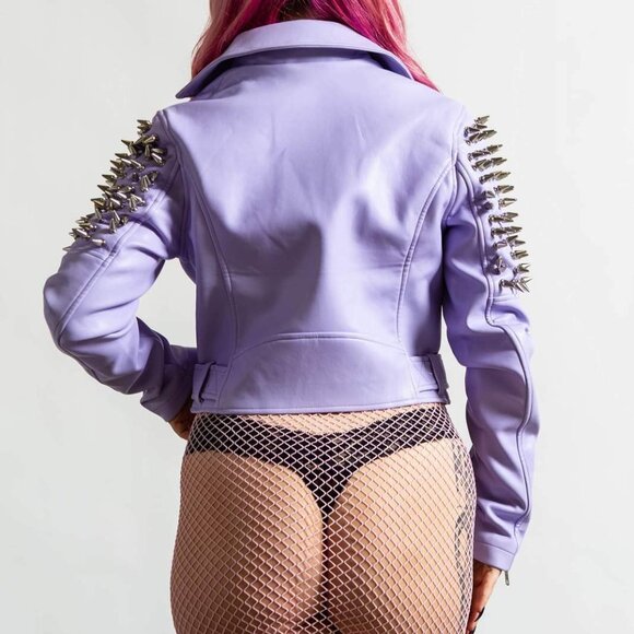 Disharmony Biker Jacket [LILAC] - Picture 3 of 5